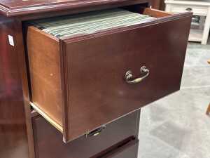 Three-drawer timber filing cabinet - 4