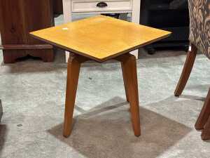 Mid-century modern teak swivel-top side table - 2