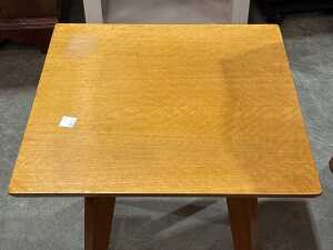 Mid-century modern teak swivel-top side table - 3