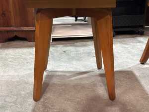 Mid-century modern teak swivel-top side table - 4