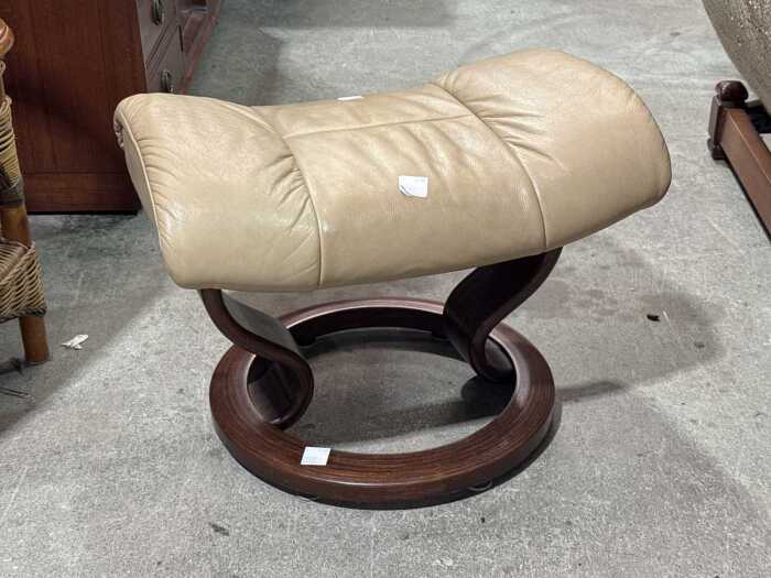 Ekornes leather footstool