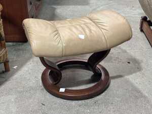 Ekornes leather footstool