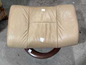 Ekornes leather footstool - 2