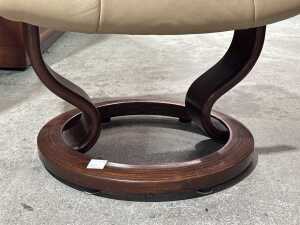 Ekornes leather footstool - 3