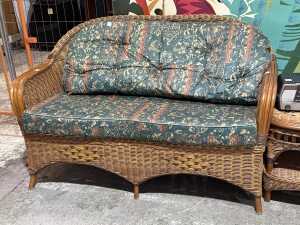 Rattan two-seater sofa with a coffee table - 2