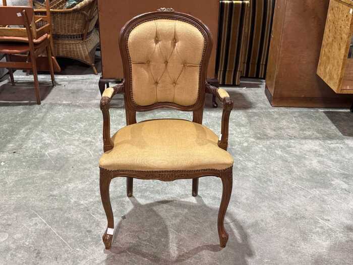Louis XV carved fauteuil armchair