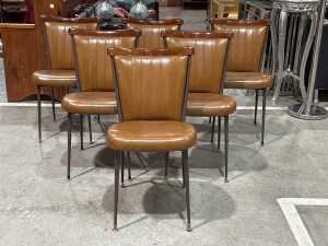 Set of six mid-century dining chairs