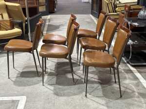 Set of six mid-century dining chairs - 2