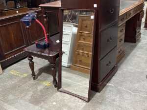 Mid-century teak dressing mirror