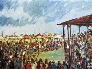 Kevin Charles (Pro) Hart (1928-2006), (Political Rally), editioned reproduction print 5/500 - 2