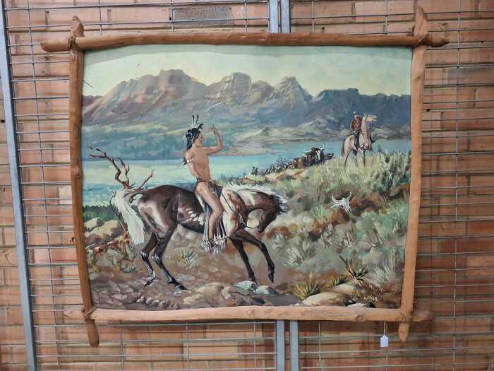 Missen, The Toll. Mid-century oil painting on board