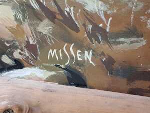 Missen, The Toll. Mid-century oil painting on board - 2