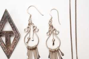 Collection of jewellery in sterling silver - 4
