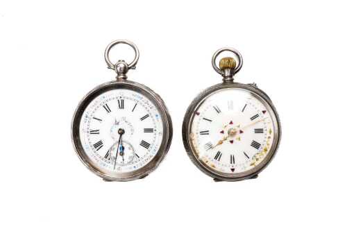 Two antique silver pocket watches