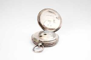 Two antique silver pocket watches - 4