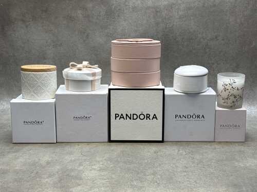Pandora jewellery, trinket boxes and candles