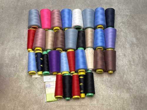 25+ polyester overlocker spools, in various colours
