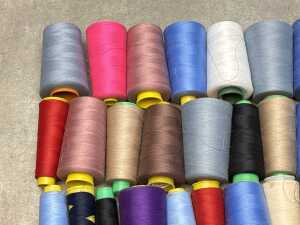 25+ polyester overlocker spools, in various colours - 2
