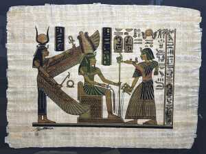 Four Egyptian papyrus paintings - 2