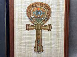 Four Egyptian papyrus paintings - 3