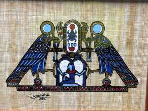Four Egyptian papyrus paintings - 5