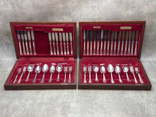Oneida 'Seneca' silverplate boxed cutlery setting