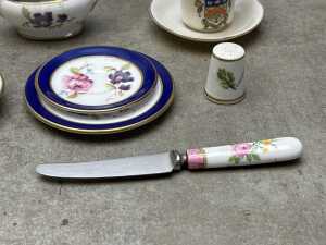 Miniature porcelain, including Spode and Coalport - 5