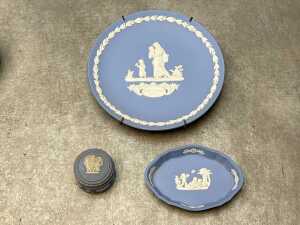 Wedgwood Jasperware porcelain, including blue, green and mauve - 4