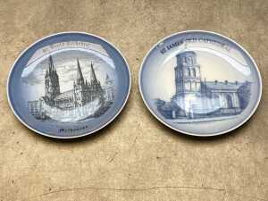 Porcelain cabinet plates, together with a Royal Doulton Series Ware bowl in hanger - 4