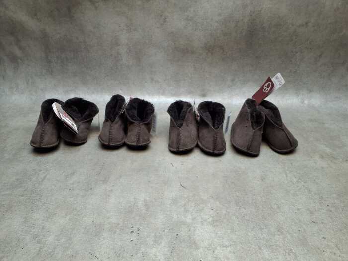 Three Jumbo UGG and Koalabi Boots New baby slippers in chocolate