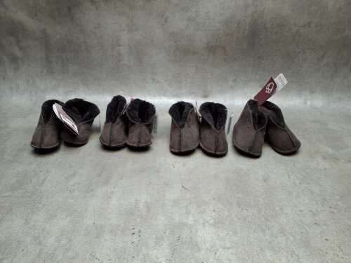 Three Jumbo UGG and Koalabi Boots New baby slippers in chocolate