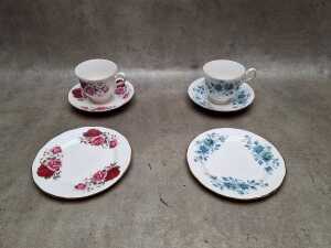 Eight English porcelain trios, including Royal Doulton - 3