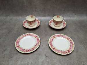 Eight English porcelain trios, including Royal Doulton - 5
