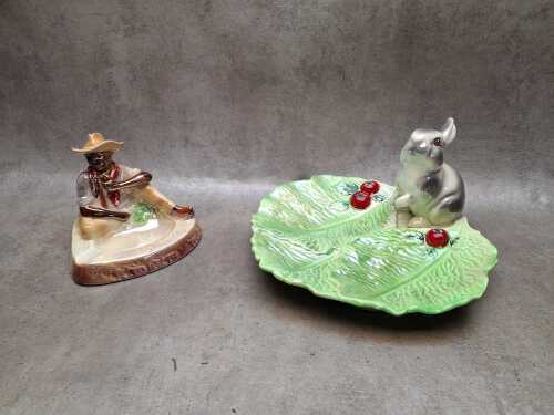 Two Wembley Ware porcelain pieces
