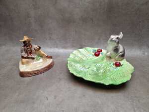Two Wembley Ware porcelain pieces