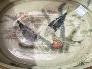 Chinese ceramic twin handled bowl with gilt decoration - 4