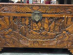 Chinese carved camphorwood blanket chest - 3