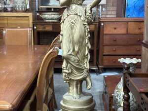 Gilt composition figure of a classical maiden - 3