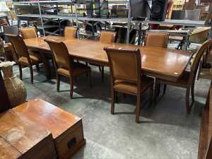 Jarrah nine-piece dining suite