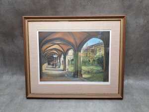 After Kenneth Jack, The Quadrangle, Melbourne University. Print on paper
