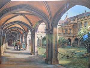 After Kenneth Jack, The Quadrangle, Melbourne University. Print on paper - 2