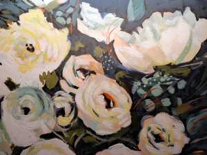 Artist unknown, Flower Power. Print on canvas - 2