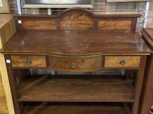 Walnut veneer dumb waiter - 2