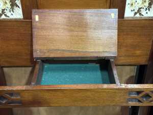 Early 20th century timber hall stand - 4