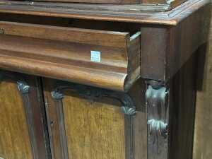 Victorian cedar glazed bookcase - 4