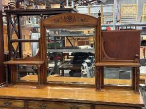 Australian-made Edwardian timber mirror-back sideboard, circa 1905 - 2