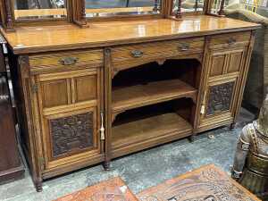 Australian-made Edwardian timber mirror-back sideboard, circa 1905 - 3