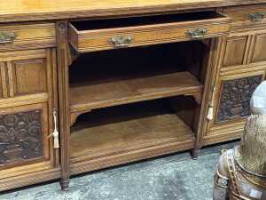 Australian-made Edwardian timber mirror-back sideboard, circa 1905 - 5