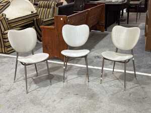 Set of three mid-century dining chairs