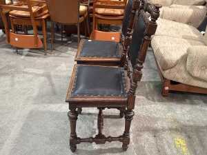 Pair of 19th century timber dining chairs - 2